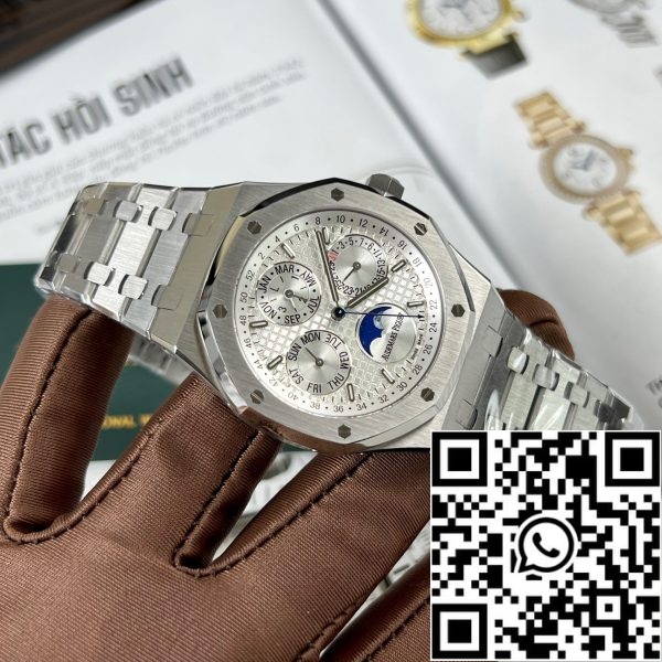 z5219535510544 c416c4fa49e2b85152c59dbe02161220 Audemars Piguet Royal Oak 26574ST.OO.1220ST.001 1:1 Best Edition APS Factory Weißes Zifferblatt