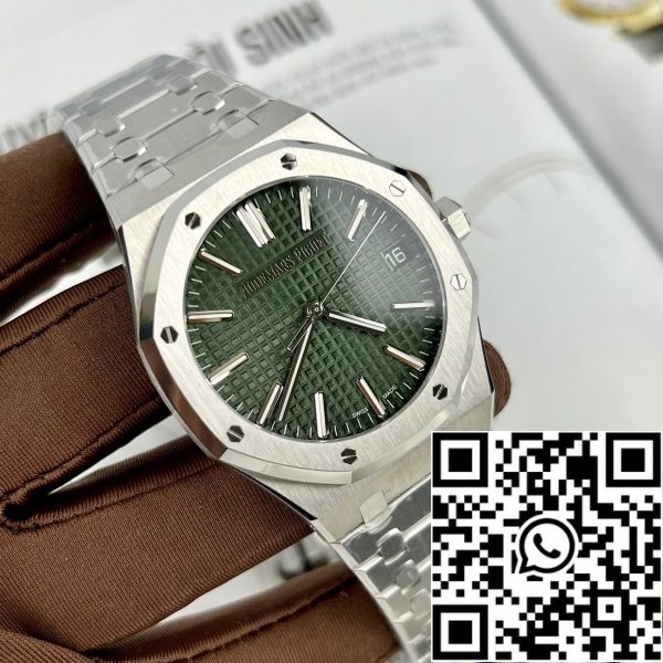 z5222200225299 74072a02aa2d4460fcced29ca8df42da Audemars Piguet Royal Oak 15510ST.OO.1320ST.04 1:1 Best Edition ZF Factory Green Dial Noua versiune