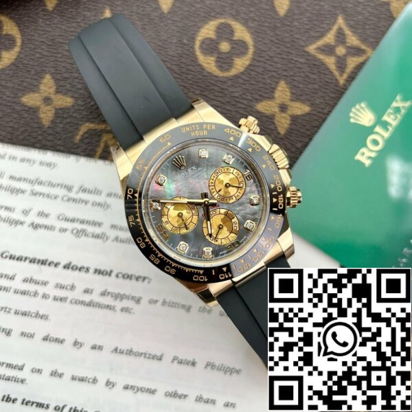 z5263507784021 59a3b2e3e91667acc21d5d0d4eecb82b Rolex Daytona 116518 Mother of Pearl Black 1:1 najlepsza edycja BT Factory