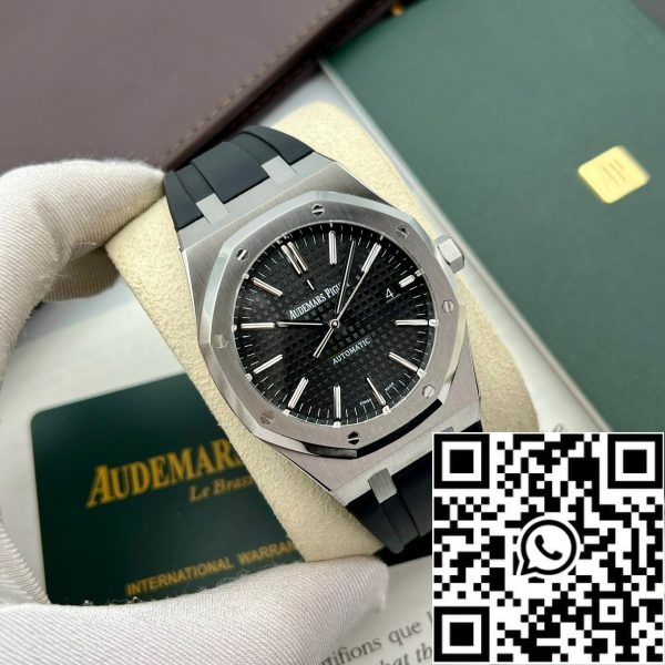 z5263557485473 10fb6587481724a866f217cc22aa647d Audemars Piguet Royal Oak 15400 1:1 Best Edition APS Factory Musta kellotaulu