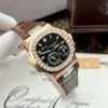 z5270692283740 8fa83d0c1fcd17815cbc2d079ac036df Patek Philippe Nautilus 5724R-001 GR fabrică 1:1 best edition Cadran negru Aur roz și piatră