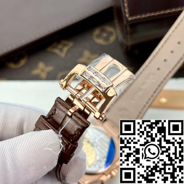 z5270692298354 b0d325b9f90c08e667318226e81dc469 Patek Philippe Nautilus 5724R-001 GR завод 1:1 лучшее издание черный циферблат розовое золото и камень