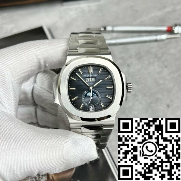 z5272953636492 b27627ec6350f9dc0941adbf75a31722 Patek Philippe Nautilus 5726/1A-014 V2 1:1 Best Edition PPF Quadrante Blu di Fabbrica