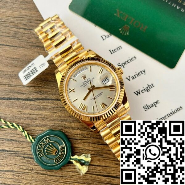 z5273284494938 ab2f96f71ee9b2752e8fded1c007e1e5 9ad72295 d2aa 42ae 8197 4543cf2b254c Rolex Day Date 228238 40MM 1:1 beste uitgave 18k Geel Goud Zilver Romeinse Wijzerplaat GM Fabrieks Tegengewicht Versie