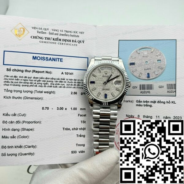 z5277959282414 1ea4a78921382c51f62ad88a70c269ac 33c21ed9 5477 4a23 9aef 36b3576ab7e7 Rolex Day Date 40 228349RBR Pave Diamonds Dial 1:1 Best Edition GM Factory V2 Counterweight version