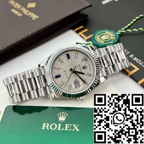 z5277959310519 639de66a81ca1e14b6566a74c36f18e2 e571ca3d b6f9 4db4 b4db 926fb9cda1f5 Rolex Day Date 40 228349RBR Pave Diamonds Dial 1:1 Best Edition GM Factory V2 Counterweight version