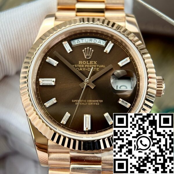 z5285992845157 fbf9cc3fac5f0457a9b294af052fa0aa f90f4c83 8e8d 4ec9 96f8 ecb39063bc85 Rolex Day Date M228235-0003 18k gold plated 1:1 Best Edition GM Factory V3 Chocolate Dial Counterweight Version