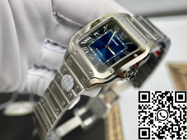 z5293358087676 a5a43412a04bcb42ce397399f8c1e2c7 Cartier De Santos WSSA0013 2018 BV Factory 1:1 Best Edition Blue Dial legújabb verziója