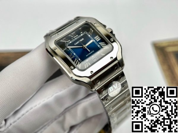 z5293358102518 7cce097b9bb19eb6f8a8c35e91e87b94 Cartier De Santos WSSA0013 2018 BV Factory 1:1 Best Edition Blue Dial versão mais recente