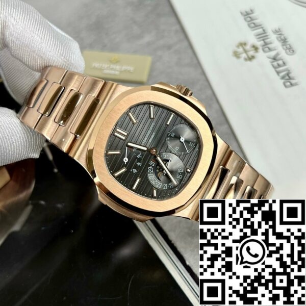 z5296252711312 ecfd0e5bef3ae8093439d667322d053a Patek Philippe Nautilus 5712/1R-001 1:1 Best Edition GR Factory Szara tarcza Różowe złoto