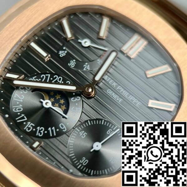 z5296252746223 2959827d2c07b50230018c94d663af4e Patek Philippe Nautilus 5712/1R-001 1:1 Най-добро издание GR Factory Grey Dial Rose Gold