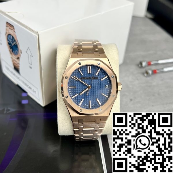 z5296257781132 de862e16073128d9eec1d4b74ce53a90 Audemars Piguet Royal Oak 15510 1:1 Best Edition APS Factory Blue Dial rose gold