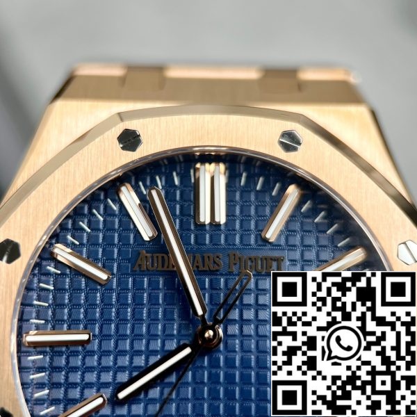 z5296257837390 f8f042dd2eb775c14506ae15f823d709 Audemars Piguet Royal Oak 15510 1:1 Best Edition APS Factory Blue Dial розовое золото