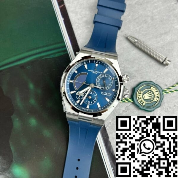 z5296265494115 49bfc3d568f46311047b765e65462d96 Vacheron Constantin Overseas 47450/000W-9511 TWA Factory 1:1 Best Edition Blue Dial Rubber Strap