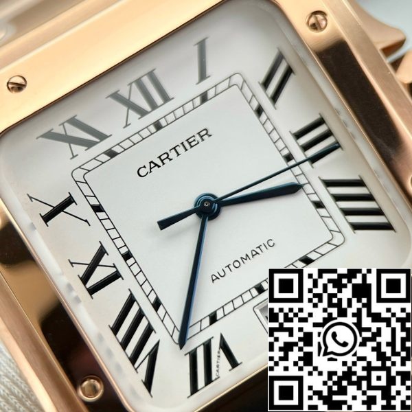 z5296269517212 f777a0a8f5d079807163bf1e305af2cf Cartier De Santos Ανοξείδωτη θήκη BV Factory 1:1 Best Edition White Dial Rose χρυσό νεότερη έκδοση