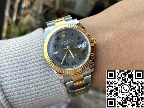 z5331933069029 f32cf2aa403e180c7e6cdd82b42c00f6 Rolex Datejust M126333-0019 1:1 Najboljša izdaja Čista tovarna 41mm Wimbledon Dial Oyster Strap