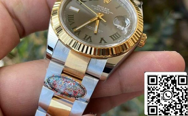 z5331934100456 608feb202b172fa31f7f195a7a6e0746 Rolex Datejust M126333-0019 1:1 Mejor Edición Limpio Fábrica 41mm Wimbledon Dial Oyster Correa