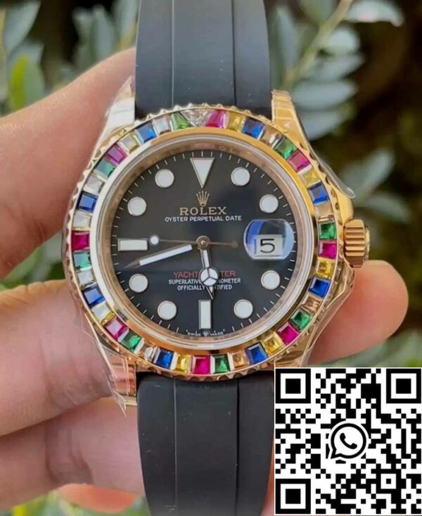 z5331943127118 3a9aa3a4e85f1abcefcfa45fe1fc5fa3 ea452a67 7d2e 4f94 a344 a48c7fc5e63e Rolex Yacht Master 40 116695SATS 1:1 Paras painos KF Factory