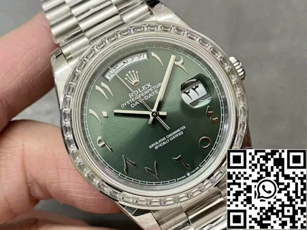 z5331950810315 d6454b203b2ede208dfc06a3611825d0 Rolex Day Date 40 M228236 Arabisch Grünes Zifferblatt 1:1 Best Edition GM Factory V3 Gegengewicht Version