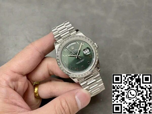 z5331951143563 6d5c934ba2f3a2a129b66f0c5554feac Rolex Day Date 40 M228236 Arabisch Grünes Zifferblatt 1:1 Best Edition GM Factory V3 Gegengewicht Version