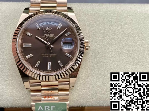 z5332998609445 bb2471e1ea65e4c5d66bfe43913adabf Rolex Day Date 40 M228235-0003 Mostrador Chocolate 1:1 Best Edition AR Factory 3255 Movimento