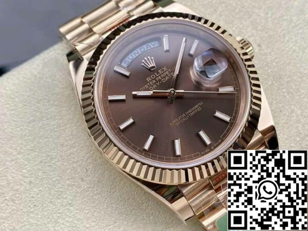 z5333000615787 fe064c4b878a599ad8d14226a0918096 Rolex Day Date 40 M228235-0053 Quadrante Cioccolato 1:1 Migliore Edizione Movimento AR Factory 3255