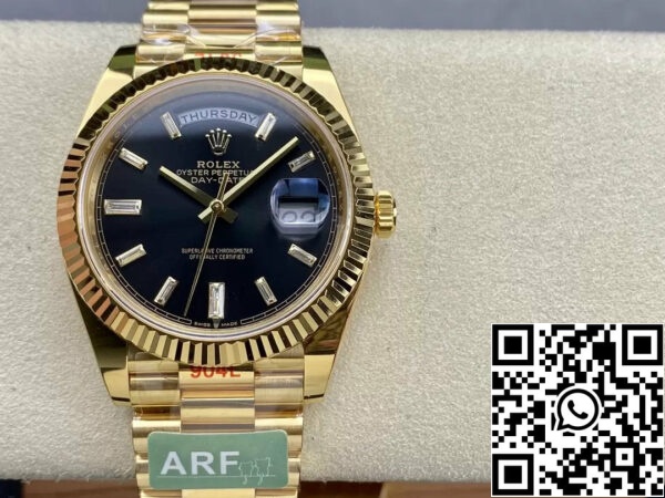 z5333002961595 a651d0f1c4bf5a2657dd233bce3478f7 Rolex Day Date 40 M228238-0004 Quadrante Nero 1:1 Migliore Edizione Movimento AR Fabbrica 3255