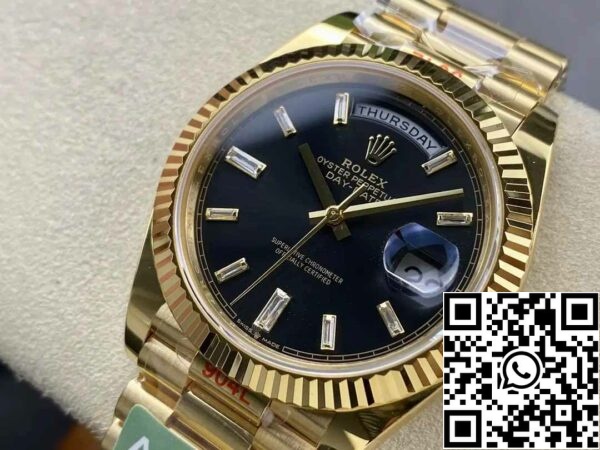 z5333003258243 8151c98eead44f77b5a9a13b8390c712 Rolex Day Date 40 M228238-0004 Черный циферблат 1:1 Лучшее издание AR Заводской механизм 3255