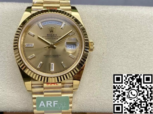 z5333005111832 8bf1c25ad2b624444c63270c5fb71db9 Rolex Day Date 40 M228238-0005 Keltainen Gold Dial 1:1 Best Edition AR Factory 3255 Movement