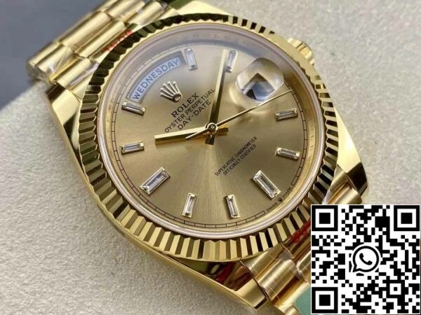 z5333005362955 f420abaea199a1ba25c98abbb76806d2 Rolex Day Date 40 M228238-0005 Cadran din aur galben 1:1 Best Edition AR Factory 3255 Movement