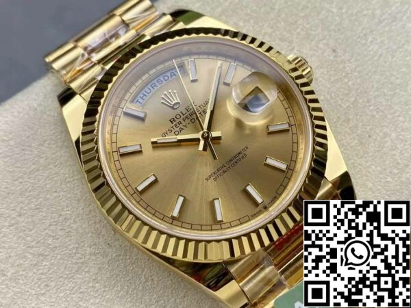 z5333006737065 6e2e904cb799ea4f8487907f4f7ba6de Rolex Day Date 40 M228238-0003 Κίτρινο χρυσό καντράν 1:1 Best Edition AR Factory 3255 Movement