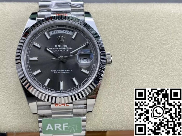 z5333015569725 3a950f3148b3f309c8c0bd837e131c64 Rolex Day Date 40 M228239-0060 Quadrante Grigio 1:1 Migliore Edizione Movimento AR Factory 3255