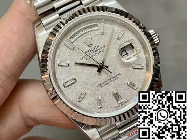 z5336668843915 f4324e7ac399e552cad2f260e63ced9c Rolex Day Date 40 M228236-0011 Meteorite Diamond Dial1:1 Най-добро издание QF Factory 183 грама