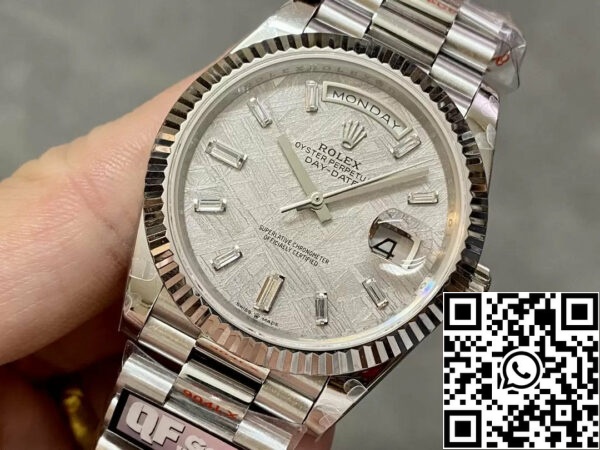 z5336669029727 96c59d99519d98497410cea339b6dbf6 Rolex Day Date 40 M228236-0011 Метеорит Бриллиантовый циферблат1:1 Лучшее издание QF Factory 183 грамма