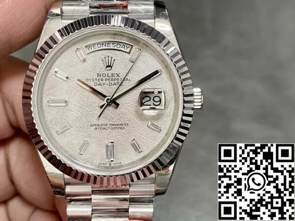 z5337717409303 2ad520b42feaebb93ee6ab815274ffc7 Rolex Day Date 40 m228236-0011 Meteorite Diamond Dial 1:1 Най-добро издание GM Factory V3 Counterweight Version