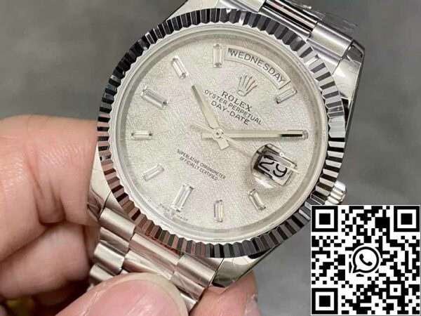 z5337717773032 10df792cc9f537a2bb4f7c29ef288dd0 Rolex Day Date 40 m228236-0011 Meteorite Diamond Dial 1:1 Best Edition GM Factory V3 Counterweight Version