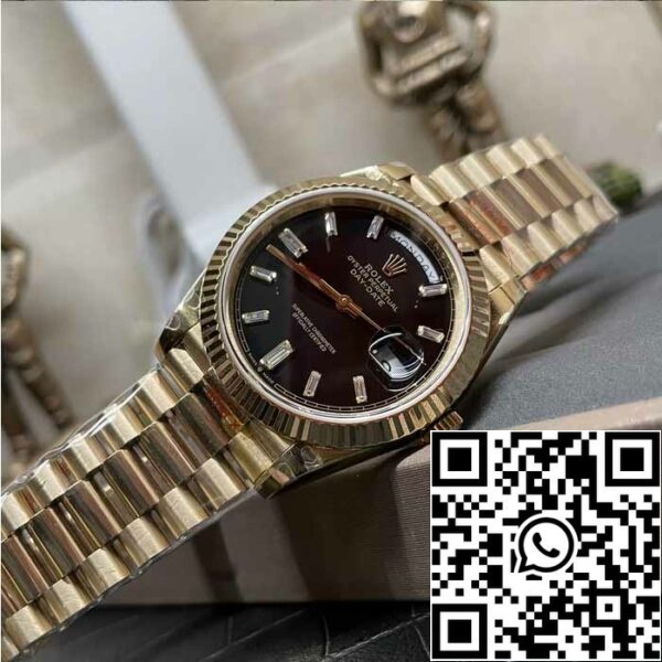 z5337727861944 b5fe6654aa3e48c077ffe08f556ef551 Rolex Day Date 40 M228238 -0004 Black Diamond Dial 1:1 Best Edition GM Factory V3 Tegengewicht Versie