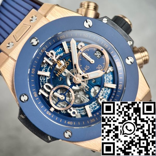 z5347648557712 7691b3ce8c55ae405f442afaea513d26 Hublot Big Bang Unico 421.OL.5180.RX 44mm 1:1 Best Edition BBF Fabriek Blauw Bandje