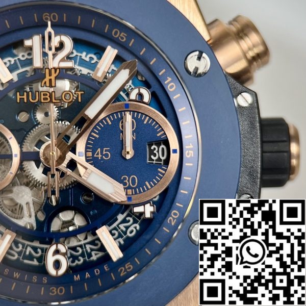 z5347648559086 443f50be1efec939fff8c332c7c575d7 Hublot Big Bang Unico 421.OL.5180.RX 44mm 1:1 Best Edition BBF Factory Sininen hihna