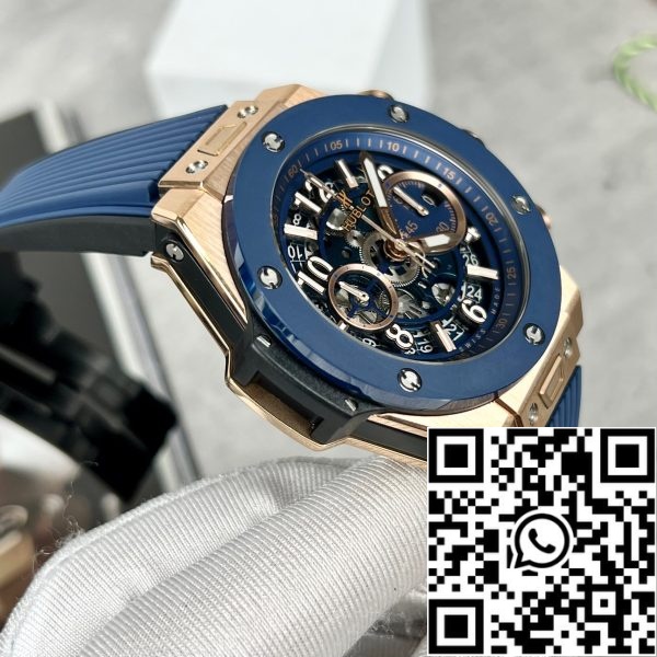 z5347648572745 c83debe19585b3db9ec26610a8a6cbe6 Hublot Big Bang Unico 421.OL.5180.RX 44mm 1:1 Best Edition BBF Factory Sininen hihna