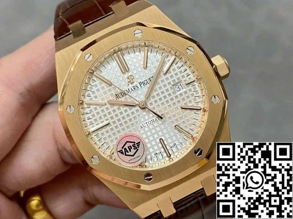 z5348237223880 fe1be4d4e37171962481b79e37b3a8ac Audemars Piguet Royal Oak 15400OR.OO.D088CR.01 APS Factory V3 1:1 Best Edition Esfera blanca