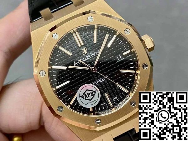 z5348238080838 705161d5f9fc4ea1ef01932bbd6dd608 Audemars Piguet Royal Oak 15400OR.OO.D002CR.01 APS Factory V3 1:1 Best Edition Svart urtavla