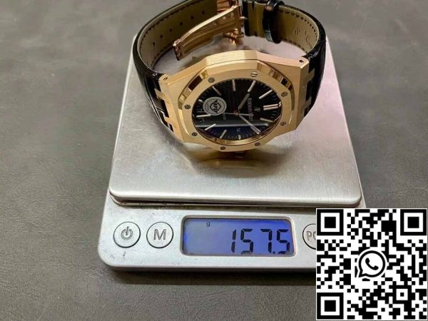 z5348238670521 b9762d3b88ed6fd57a1b67f5351441c9 1 Audemars Piguet Royal Oak 15400OR.OO.D002CR.01 APS Factory V3 1:1 Best Edition Svart urtavla