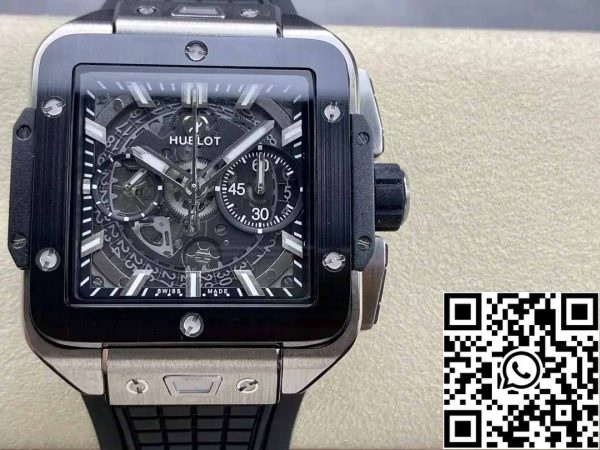 z5348940164289 e5d0698fac9dab2654e3fc076f4d34d7 Hublot SQUARE BANG UNICO 821.NM.0170.RX 1:1 Best Edition BBF Factory Black Bezel