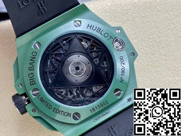 z5348953261521 5ad86f108957dffe8cd399ea787f92a2 Hublot Big Bang Sang Bleu II 418.GX.5207.RX.MXM22 1:1 Best Edition BBF Factory Zöld kerámia gyári kiadás