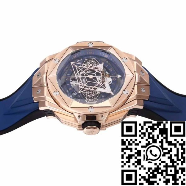 z5348957567238 077757baf63a484839c59527bc63a9b1 Hublot Big Bang Sang Bleu 418.OX.5108.RX.MXM20 1:1 Best Edition BBF Factory Blue Strap