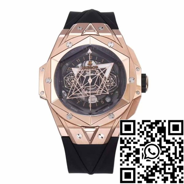 z5348958307349 67279692dea168e4e8043783e6d00020 Hublot Big Bang Sang Bleu 418.OX.1108.RX.MXM19 1:1 Best Edition BBF Factory Czarny pasek