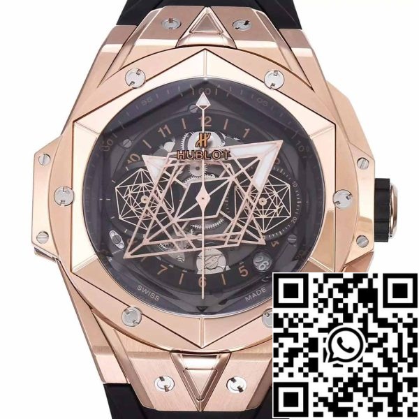 z5348958503249 027f6b589bbcaf6d5c682ad5186e45a0 Hublot Big Bang Sang Bleu 418.OX.1108.RX.MXM19 1:1 Най-добро издание BBF Фабрика Черна каишка