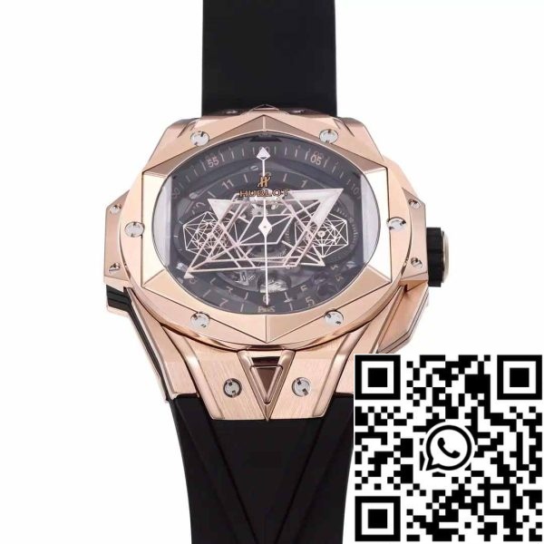 z5348958685771 6527d4e71899f3c9463235ca89f07fa2 Hublot Big Bang Sang Bleu 418.OX.1108.RX.MXM19 1:1 Best Edition BBF Factory Fekete szíj