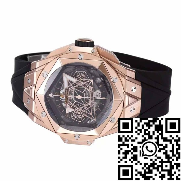 z5348959247901 0415ce726099e6b71a1332b40c5e5fda Hublot Big Bang Sang Bleu 418.OX.1108.RX.MXM19 1:1 Best Edition BBF Factory Czarny pasek